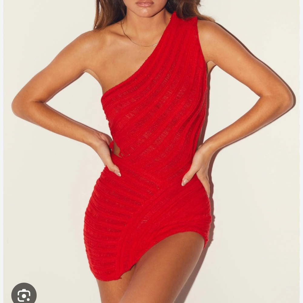 Red Knit Peppermayo Dress